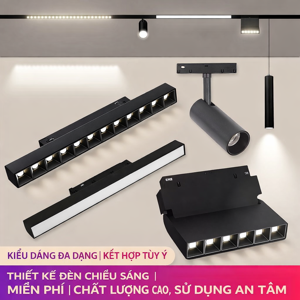 tổng hợp giáđèn ray nam châm