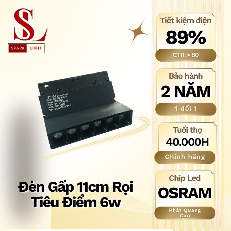 đèn tiêu điểm gập 6w