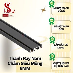 thanh ray nam châm nổi siêu mỏng